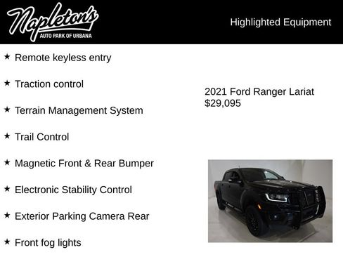 Used 2021 Ford Ranger Lariat w/ Equipment Group 501A High AWD/4WD image 16