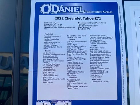 Used 2022 Chevrolet Tahoe Z71 w/ Luxury Package image 31