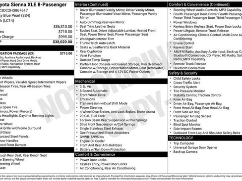 Used 2017 Toyota Sienna XLE w/ XLE Navigation Package FWD image 16