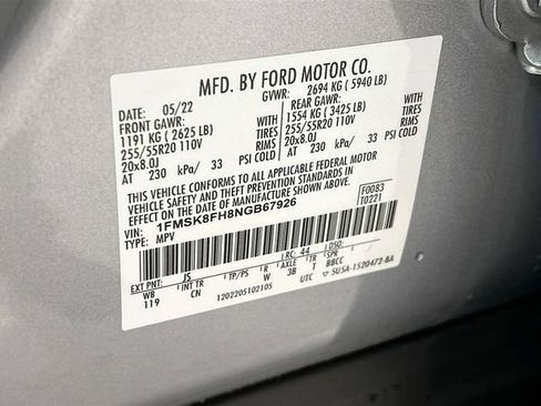 Used 2022 Ford Explorer Limited w/ Equipment Group 301A image 34