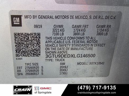 Used 2020 GMC Sierra 1500 SLT w/ SLT Premium Plus Package AWD/4WD image 33