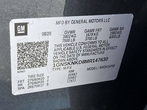 Used 2021 Chevrolet Tahoe LT w/ LT Signature Package AWD/4WD image 30