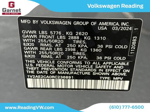 Certified 2024 Volkswagen Atlas Cross Sport SEL R-Line image 29