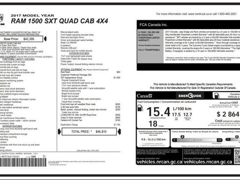 Used 2017 RAM 1500 ST w/ SXT Appearance Group image 10