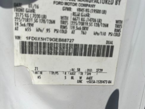 Used 2016 Ford F550 4x4 SuperCab Super Duty image 21