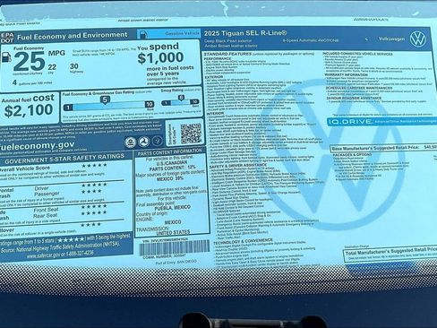 New 2025 Volkswagen Tiguan SEL R-Line image 13