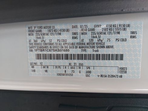 New 2025 Ford Transit 250 Base w/ Load Area Protection Package image 37