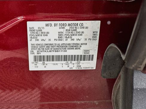 Used 2015 Ford Edge SEL w/ Equipment Group 201A FWD image 12