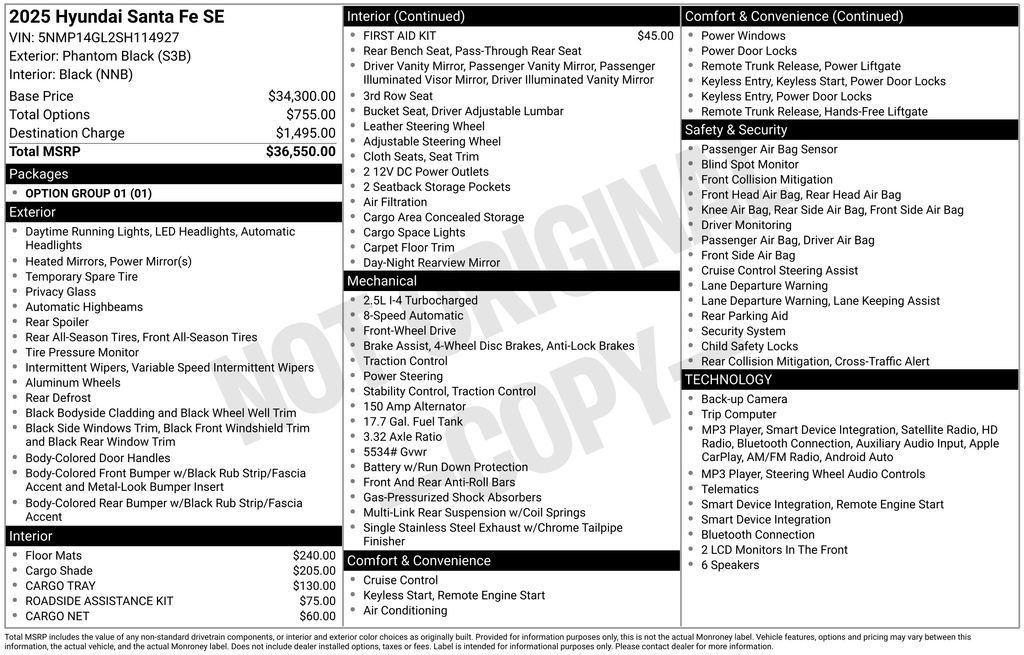 Used 2025 Hyundai Santa Fe SE FWD image 16