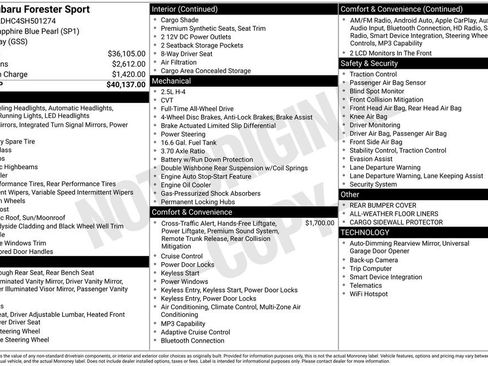 Used 2025 Subaru Forester Sport image 40