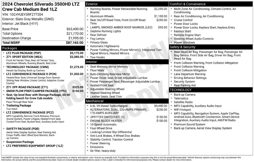 Used 2024 Chevrolet Silverado 3500 LTZ w/ LTZ Plus Package AWD/4WD image 2