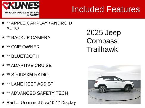 Used 2025 Jeep Compass Trailhawk AWD/4WD image 2