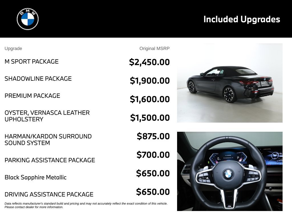 Used 2025 BMW 430i xDrive Convertible w/ M Sport Package AWD/4WD image 4