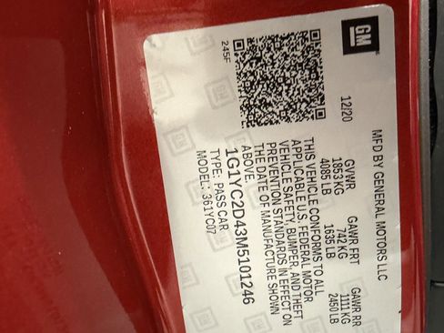 Used 2021 Chevrolet Corvette Stingray Premium Cpe w/ Z51 Performance Package image 65