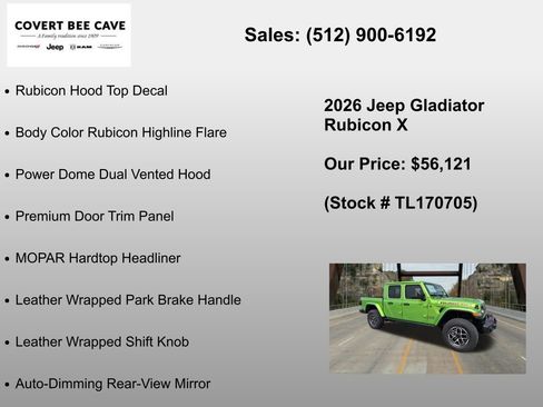 New 2026 Jeep Gladiator Rubicon AWD/4WD image 30