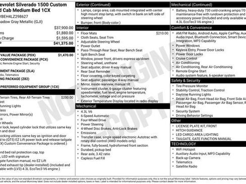 Used 2020 Chevrolet Silverado 1500 Custom w/ Custom Value Package AWD/4WD image 40