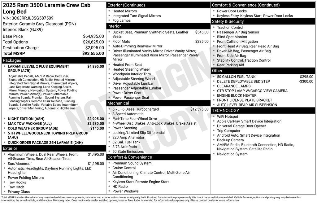 New 2025 RAM 3500 Laramie AWD/4WD image 5