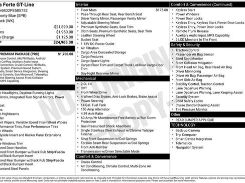 Used 2023 Kia Forte GT-Line w/ GT-Line Premium Package image 2