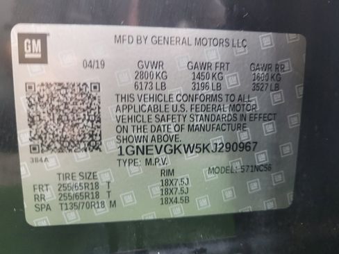 Used 2019 Chevrolet Traverse LT w/ LPO, Floor Liner Package AWD/4WD image 33