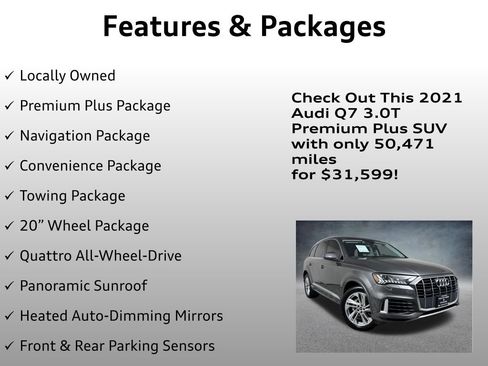 Used 2021 Audi Q7 3.0T Premium Plus w/ Premium Plus Package AWD/4WD image 4