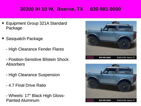 Used 2021 Ford Bronco Black Diamond w/ Sasquatch Package image 10