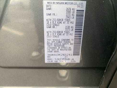 Certified 2023 Nissan Pathfinder SL w/ Lighting Package (N92) image 11