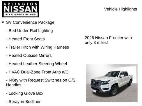 New 2026 Nissan Frontier SV w/ SV Convenience Package AWD/4WD image 8