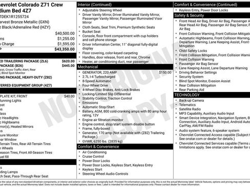 Used 2024 Chevrolet Colorado Z71 w/ Advanced Trailering Package AWD/4WD image 36