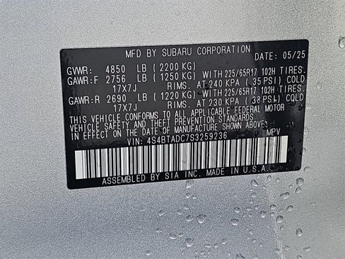 Certified 2025 Subaru Outback Premium image 14