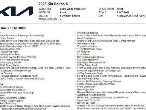 Used 2023 Kia Seltos S FWD image 19