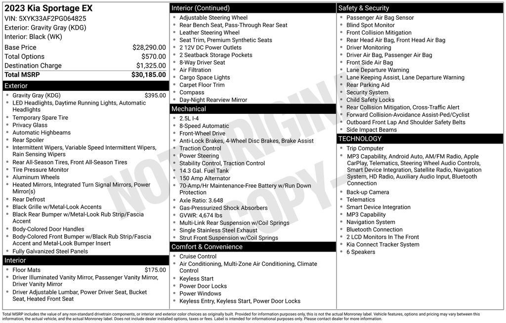 Certified 2023 Kia Sportage EX FWD image 10
