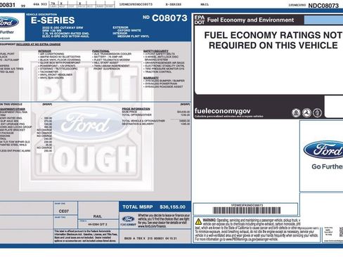 Used 2022 Ford E-350 and Econoline 350 Super Duty w/ Power Windows & Locks Group RWD image 2