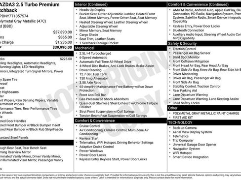 New 2026 MAZDA MAZDA3 2.5 Turbo Premium Plus image 3