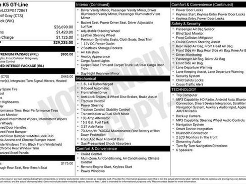 Used 2023 Kia K5 GT-Line w/ GT-Line Premium Package FWD image 2