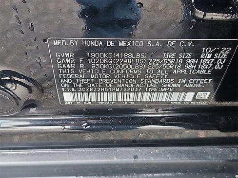 Certified 2023 Honda HR-V Sport image 14