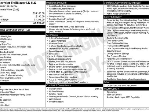 Used 2023 Chevrolet TrailBlazer LS AWD/4WD image 8