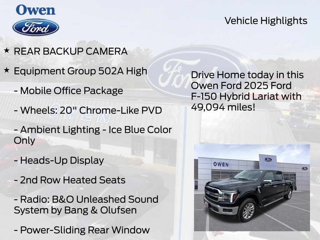 Used 2025 Ford F150 Lariat w/ Equipment Group 502A High AWD/4WD image 8