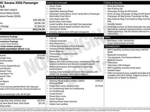 Used 2022 GMC Savana 3500 LS RWD image 8