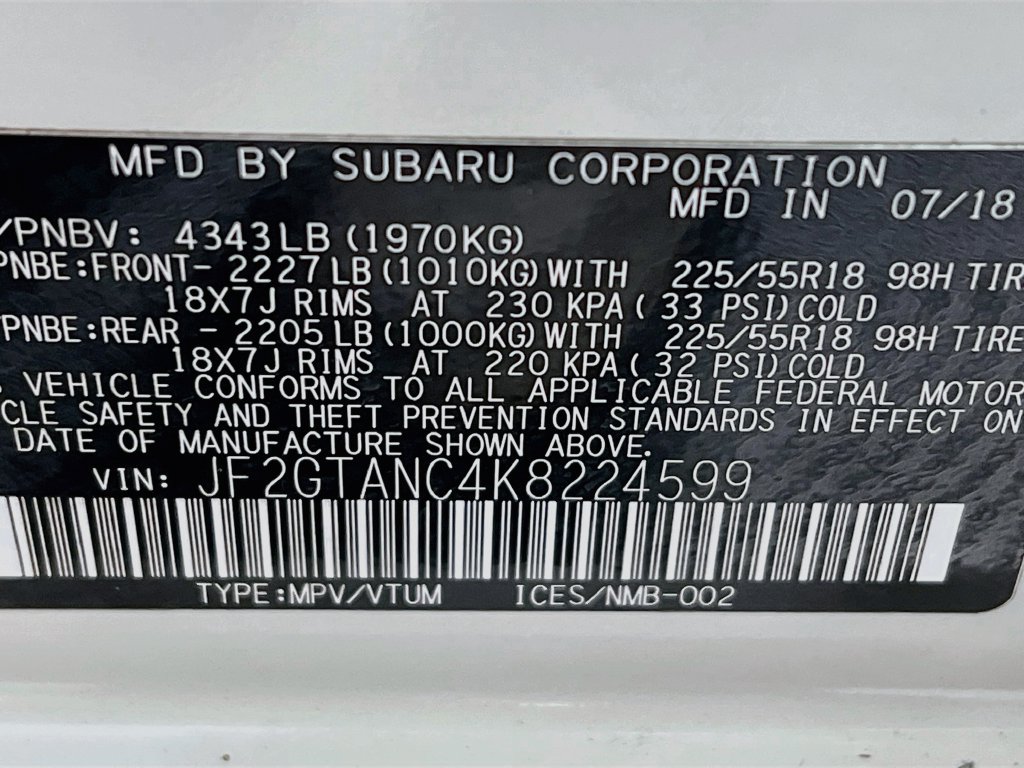 Used 2019 Subaru Crosstrek 2.0i Limited w/ Moonroof Package w/Navigation AWD/4WD image 27