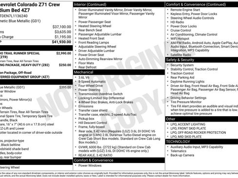 Used 2020 Chevrolet Colorado Z71 AWD/4WD image 3