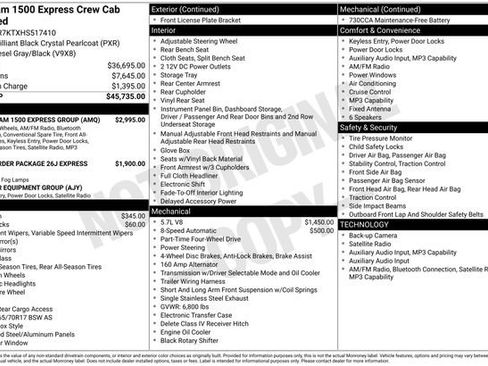 Used 2017 RAM 1500 Express w/ Black Ram 1500 Express Group AWD/4WD image 3