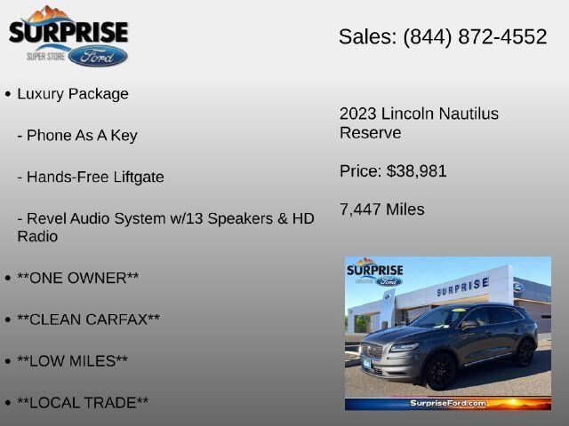 Used 2023 Lincoln Nautilus Reserve w/ Monochromatic Package AWD/4WD image 12