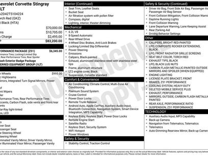 Used 2026 Chevrolet Corvette Stingray Coupe w/ Z51 Performance Package