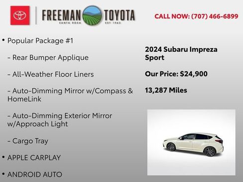 Used 2024 Subaru Impreza 2.0i Sport w/ Popular Package #1 image 5