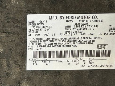 Used 2019 Ford Edge ST w/ Equipment Group 401A AWD/4WD image 48