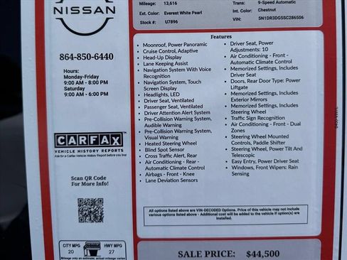 Certified 2025 Nissan Pathfinder Platinum w/ Cargo Package FWD image 27