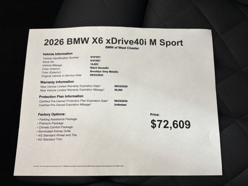 Certified 2026 BMW X6 xDrive40i AWD/4WD image 18