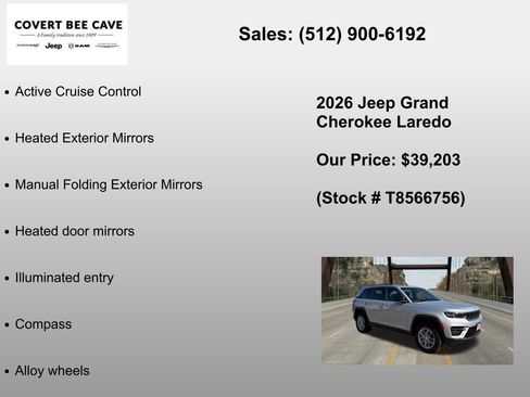 New 2026 Jeep Grand Cherokee Laredo RWD image 12