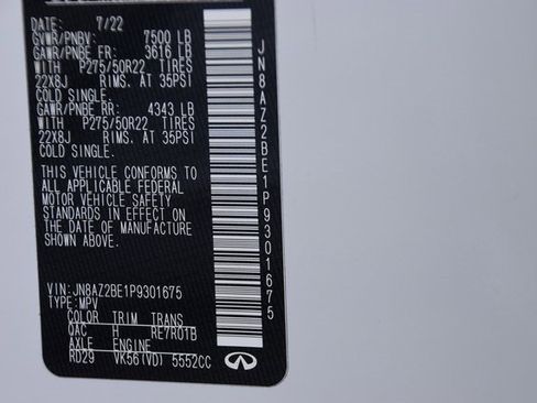 Used 2023 INFINITI QX80 Sensory w/ Cargo Package image 31