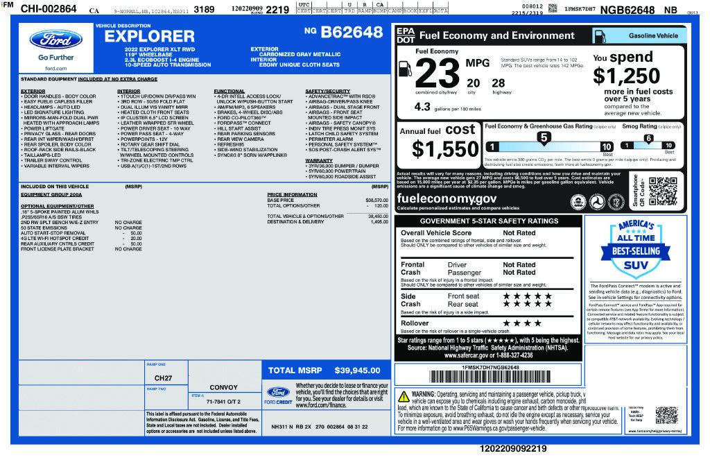 Used 2022 Ford Explorer XLT RWD image 2